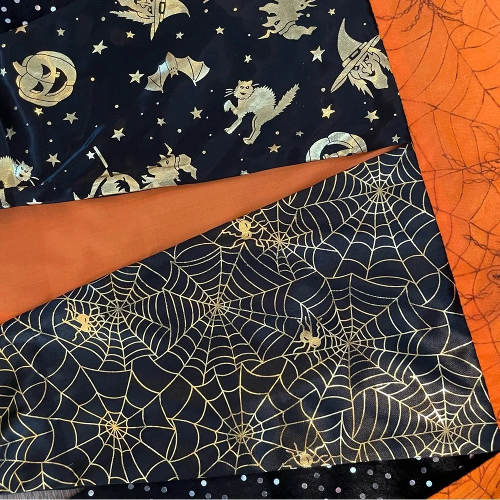 Grandin Road Bewitching Halloween Mantel Pennant Scarf Bells Tassels Retired